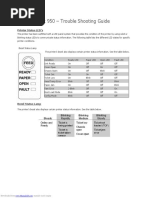 Transact Epic 950 - Trouble Shooting Guide: Printer Status LED's