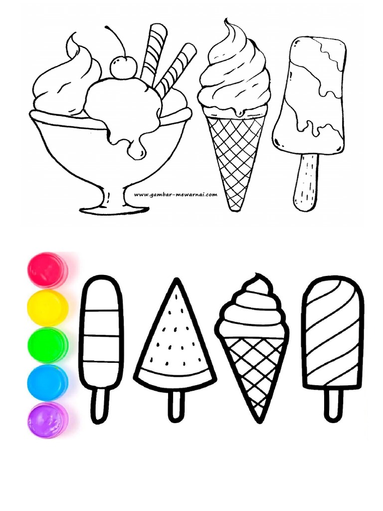 Gambar Es Krim Warnai | PDF