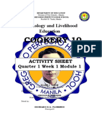 Cookery 10: Technology and Livelihood Education