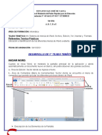 Desarrollo de 1er Tejido Temático Informática 1er Año - I Lapso