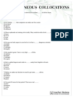 Miscellaneous Collocations