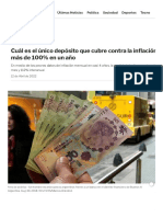 Cuál Es El Único Depósito Que Cubre Contra La Inflación y Cuyo Stock Crece Más de 100% en Un Año - Infobae