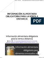 Información Alimentaria Obligatoria para La Venta A Distancia - Elena González Seguridad Alimentaria