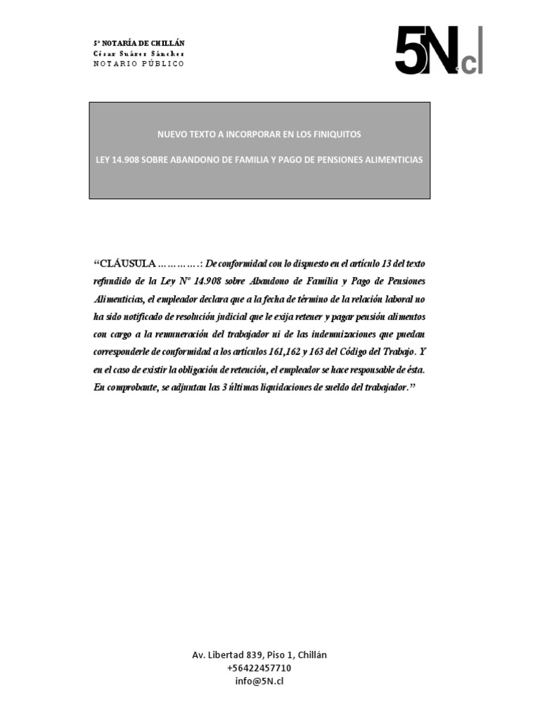 Nueva Cláusula Finiquitos PDF