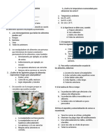 Evaluacion Manipulación de Alimentos