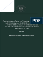 Criterios de No Admisión A Trámite e Inadmisibilidad