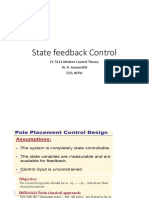 State Feedback Control: EE 5111 Modern Control Theory Dr. R. Jeyasenthil Eed, Nitw