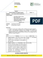 Research Methods and Applied Linguistic Cohort I - A Professor: Master Students