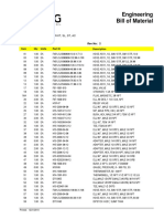 Engineering Bill of Material for Lube System Kit