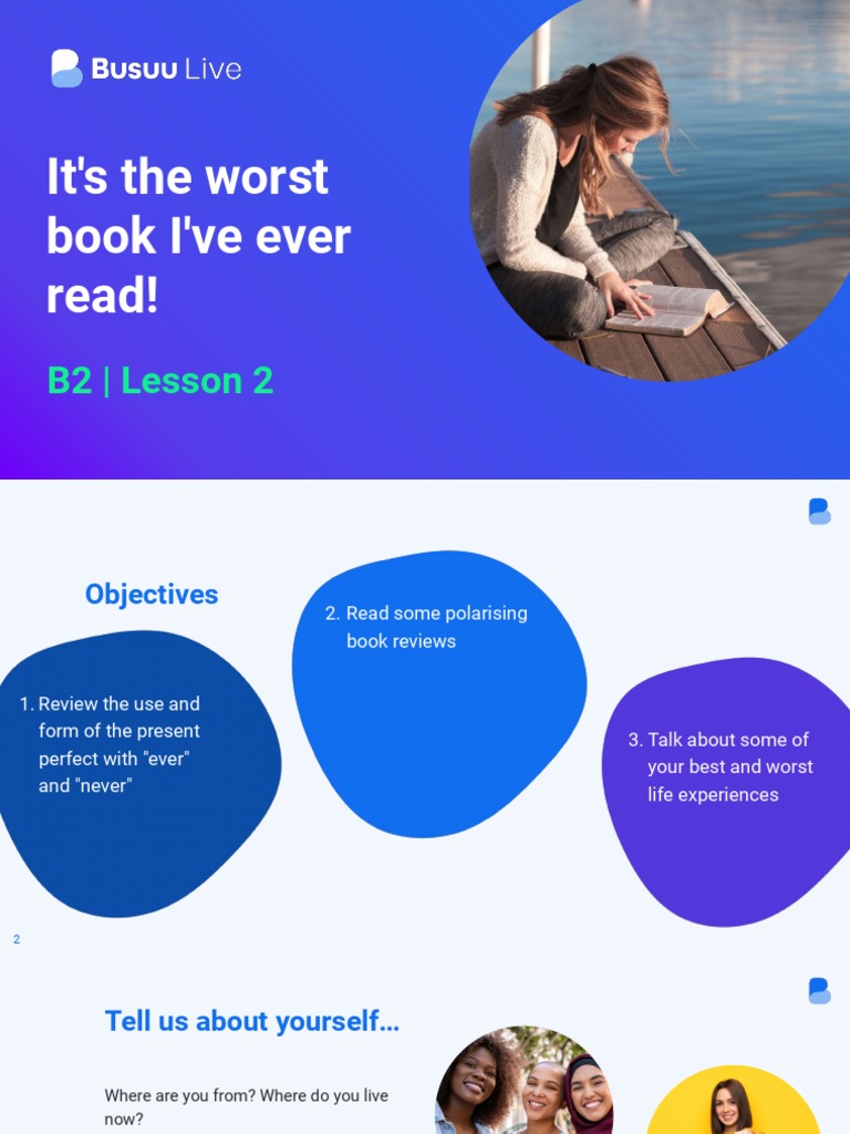 Busuu+Live+Lesson+2+ (It's+the+worst+book+I've+ever+read!) + +EN+B2 ...