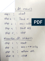 Algovithm T Main) : Step 3 Xes Caldist (A) Hep