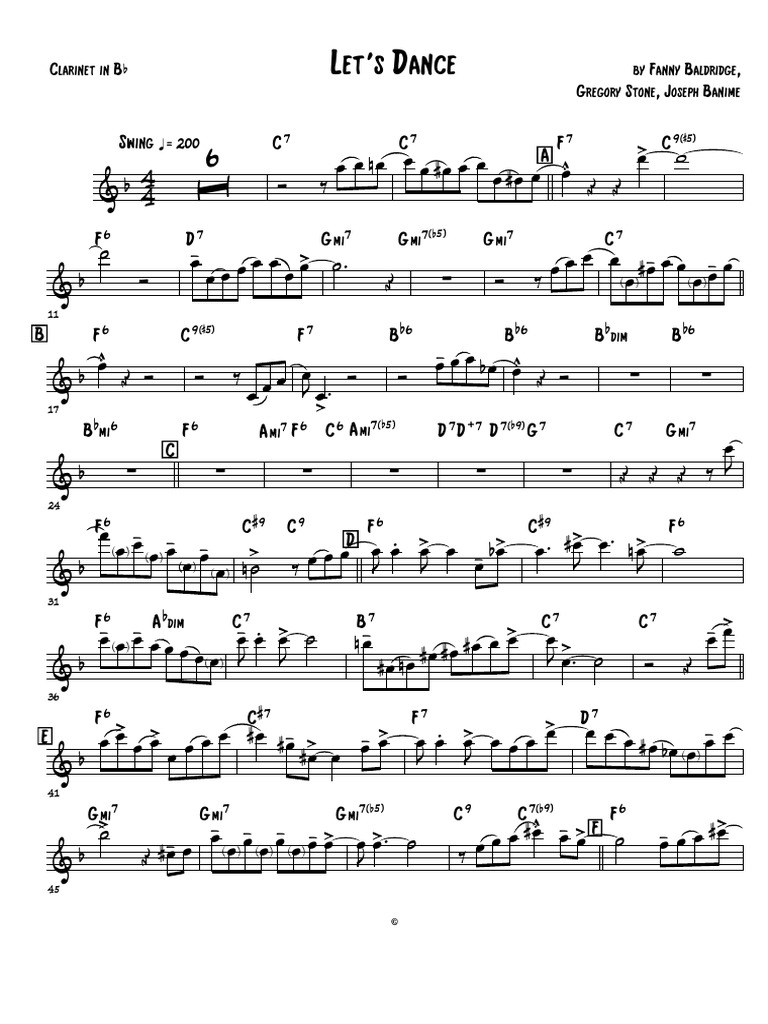Let's Dance-Original - Clarinet in BB | PDF