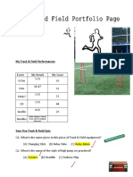 Hedda Track and Field Portfolio Page Yr5