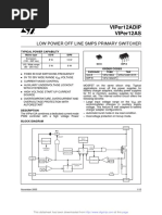 Viper12Adip Viper12As: Low Power Off Line Smps Primary Switcher