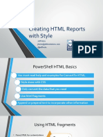 Creating HTML Reports With Style