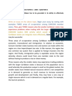 Social Studies CXC Past Paper 2 - Caricom - 2009