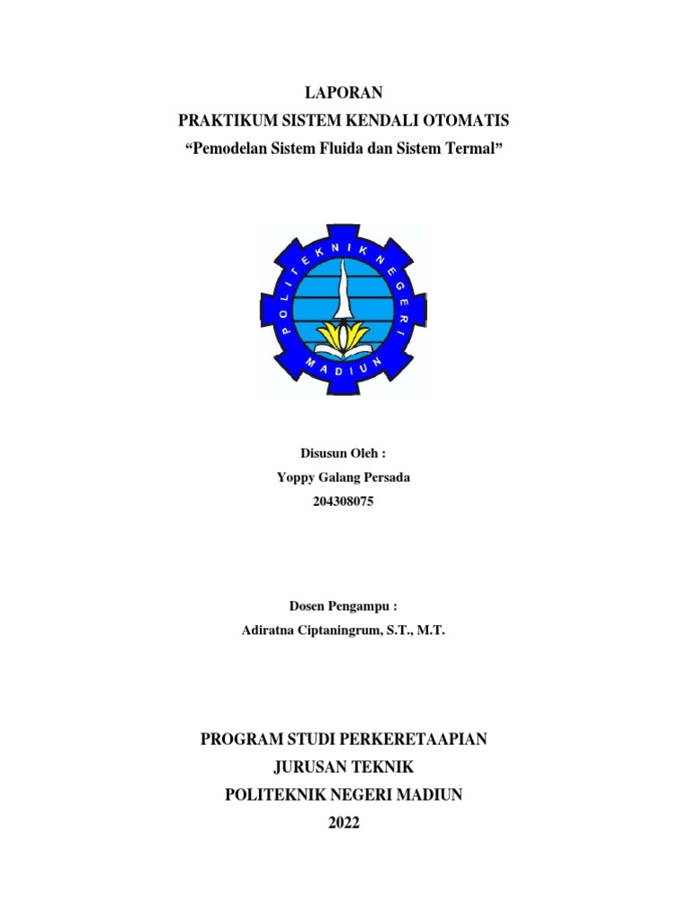 Pemodelan Sistem Fluida Dan Sistem Termal Pdf