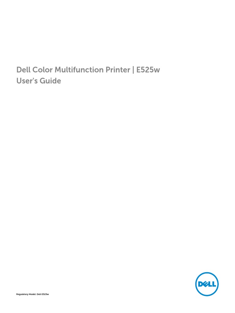 Dell Color Multifunction Printer E525w User's Guide PDF Public