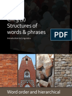 Ch. 5 (1) Structures of Words & Phrases: Introduction To Linguistics