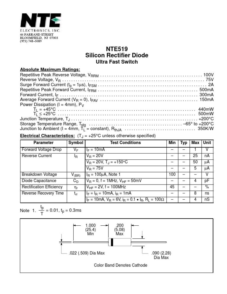 Silicon Rectifier Diode Specifications | PDF | Teaching Methods & Materials