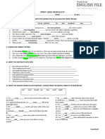 First Quiz Module 07 Name: .. ..Date: Score: .