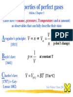 Properties of perfect gases and states of matter