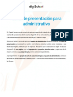 Carta de Presentación para Administrativo