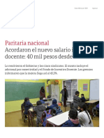 Acordaron El Nuevo Salario Inicial Docente - 40 Mil Pesos Desde Diciembre