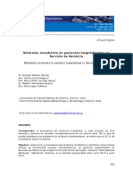 Síndrome Metabólico en Pacientes Hospitalizados en