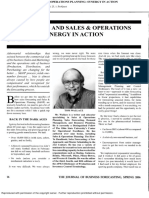 # (Article) FORECASTING AND SALES & OPERATIONS PLANNING - SYNERGY IN ACTION (2006)