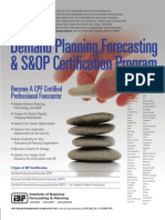 # (Article) Demand Planning, Forecasting & S&OP Certification Program (2012)
