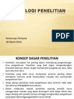 Pertemuan 1 Konsep Dasar Penelitian