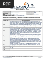 COBA - Internship Log Book Form