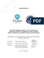 Informe Técnico Con Descripción de Las Caracteristicas Del Diseño Mecánico y Electrónico Del AUV