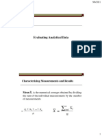 Unit 2-Evaluating Analytical Data