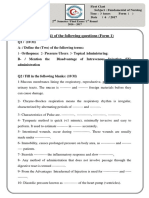 Note/ Answer The (4) of The Following Questions (Form 1)