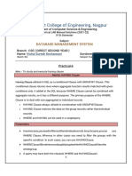 Governmentcol L Egeofengi Neer I NG, Nagpur: Databasemanagementsystem