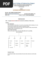 Government College of Engineering, Nagpur: Database Management System