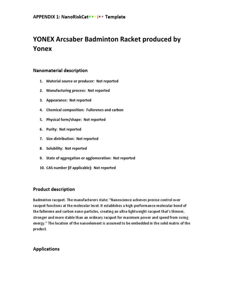 Yonex Arcsaber Badminton Racket Overview | PDF | Nanomaterials ...