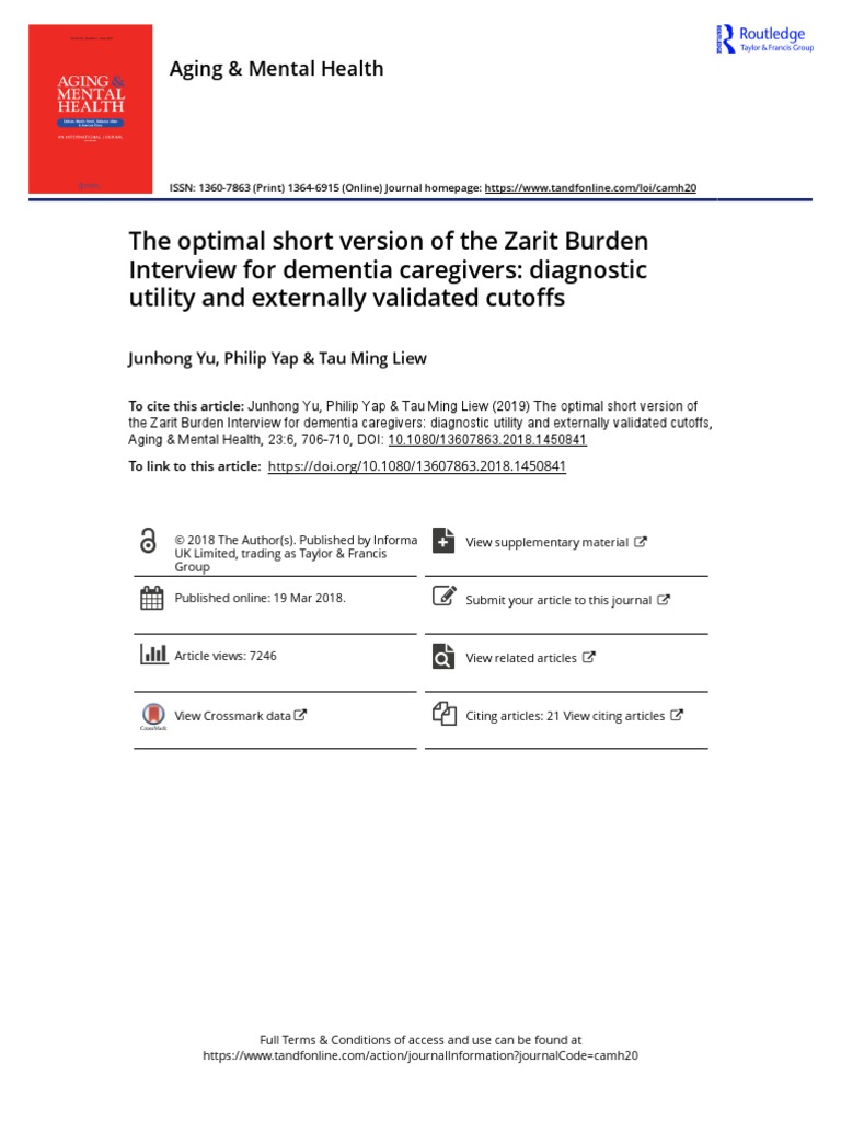 ZBI 沙氏負擔訪問 6 Item Proof | PDF