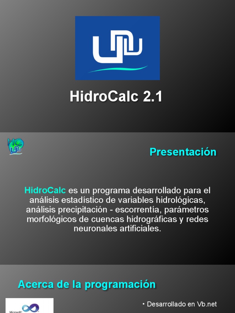 HidroCalc Presentacion UNMSM | PDF | Hidrología | Red neuronal artificial