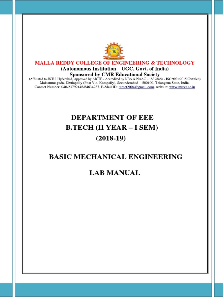 Bme Lab Manual PDF PDF Boiler Engines
