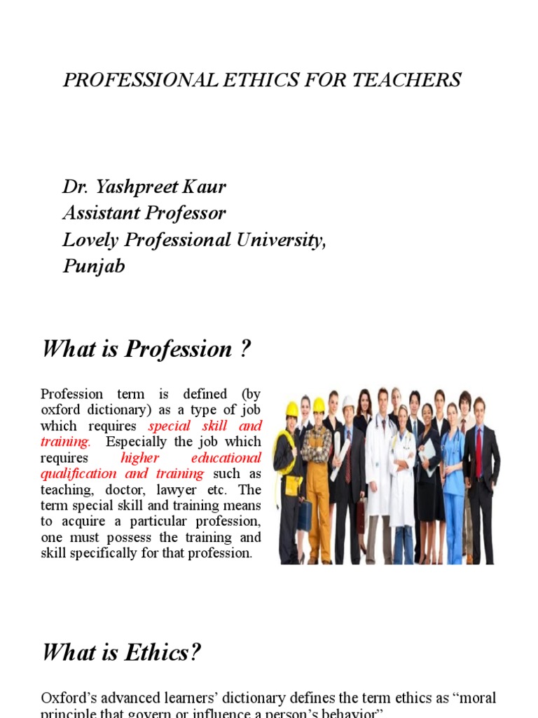 Professional Ethics Pdf Teachers Professional Ethics