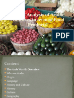 Market Analysis of Arabic Countries in Term of Food Products