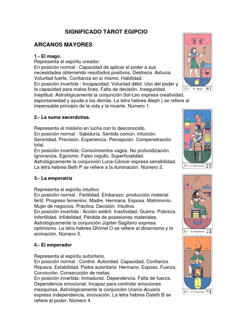 Tarot Egipcio Pdf – Descarga el tarot egipcio – UNZI