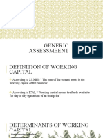 Financial Management Assessment: Working Capital Determinants