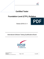 Certified Tester Foundation Level Syllabus