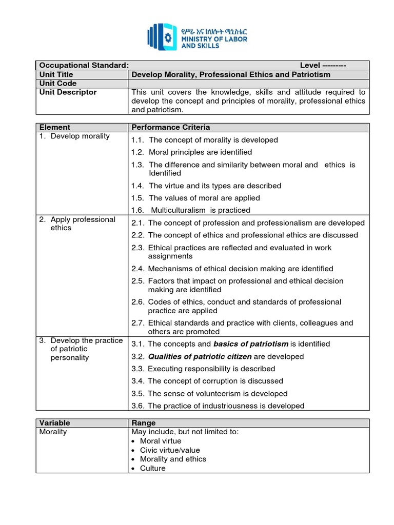 Developing Morality and Professional Ethics | PDF | Morality ...