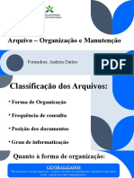 Organização e manutenção de arquivos