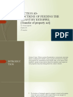 SECTION:43-Doctrine of Feeding The Grant by Estoppel (Transfer of Property Act)